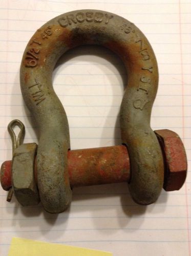 CROSBY a 6 1/2 TON Alloy Screw Pin Ankle Galvanized 7/8&#034;Shackle USA CE . WLL