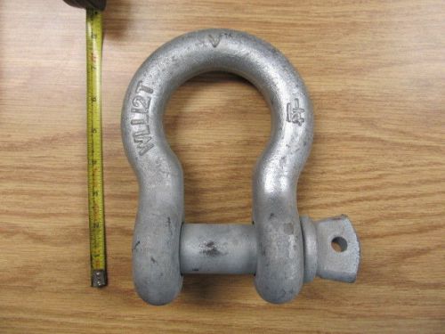 Military grade shackle, screw pin, 1 1/4&#034; diameter, wwl 12t, new old stock for sale