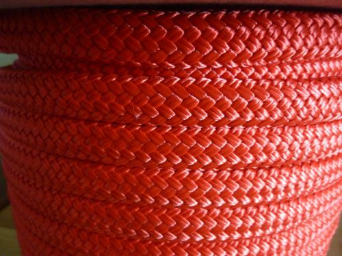5/8 double braid~yacht braid polyester rope.red. 75 ft. iso certified mfg.usa for sale