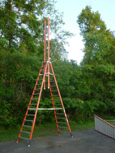 Werner trestle step ladder model e-7416 16&#039; extends to 26&#039;  w/center extension for sale