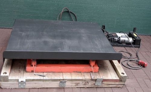 Presto hydraulic lift shop garage equipment tilt platform table 115v 4000 lbs ca for sale