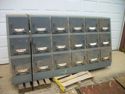 18 Door Slanted Storage Bin Cabinet 8&#039; Long
