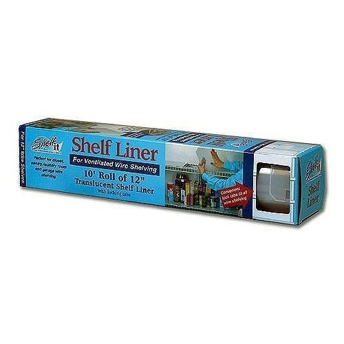 New Shelf It ShelfLiner for Wire Shelving 12&#034; Depth 10&#039; Roll Translucent NIP