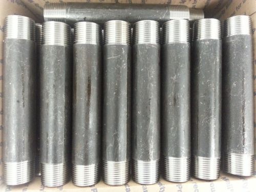 40 new 1&#034; schedule 40 seamless carbon steel pipe nipples 6&#034; long for sale