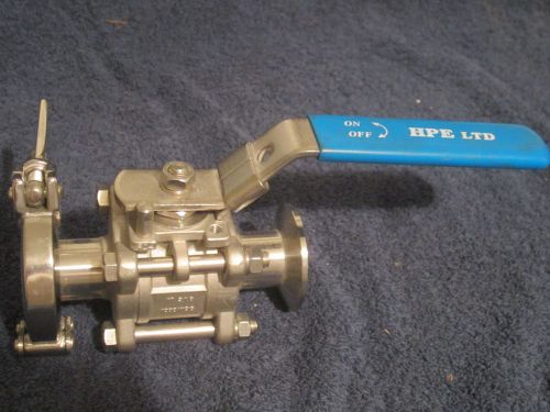 HPE  LTD 1000 WOG 1 INCH DN25 STAINLESS STEEL BALL VALVE with one SS clamp.