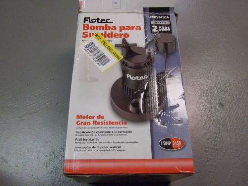 Flotec fp0s2450a automatic submersible 1/3 hp sump pump for sale