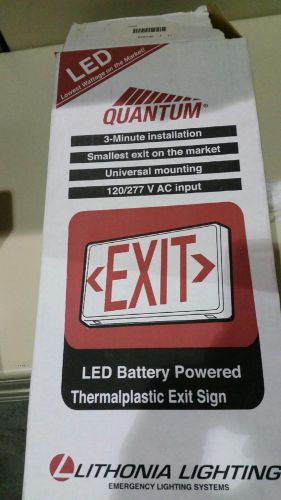 LITHONIA LIGHTING QUANTUM EXIT SIGN with battery