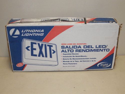 New lithonia lighting exit sign w/battery quantum series lhqm - free shipping! for sale