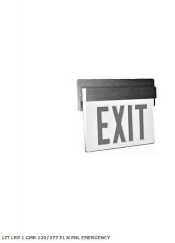 ALUMINUM LED EXIT SIGN (LRP 1 GMR 120/277 EL N PNL) BY LITHONIA LIGHTING