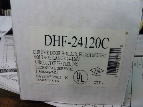 sentrol dhf-24120c new in box chrome door holder, flush mount #B24