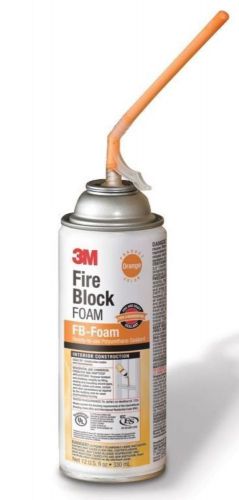 8 Cans of 3M FB-FOAM Fire Block Sealant, 12 oz.,Orange,Aerosol Per Can