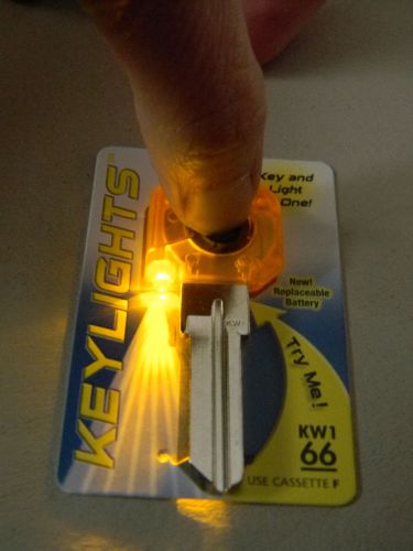 Kwikset &amp; weiser  lighted kw1 key blank- orange for sale