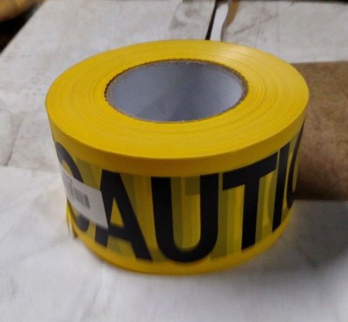 CAUTION, Barricade Tape, Yellow/Black, 1000ft x 3In Model: 4A416