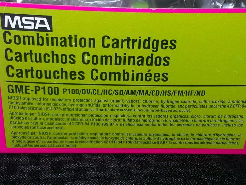 New - msa, 815182 gme-p100 combination cartridges for sale
