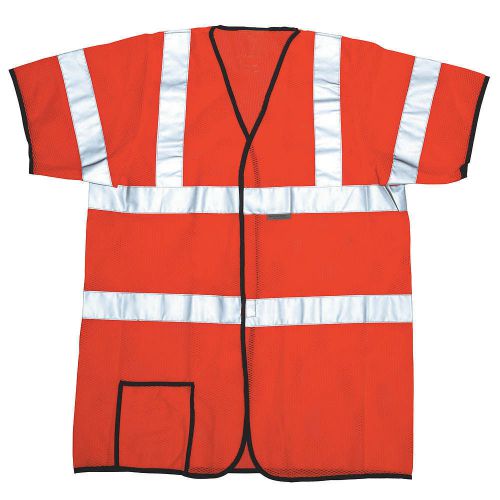 High Visibility Vest, Class 3,2XL, Orange LUX-HSCOOL3-O2X