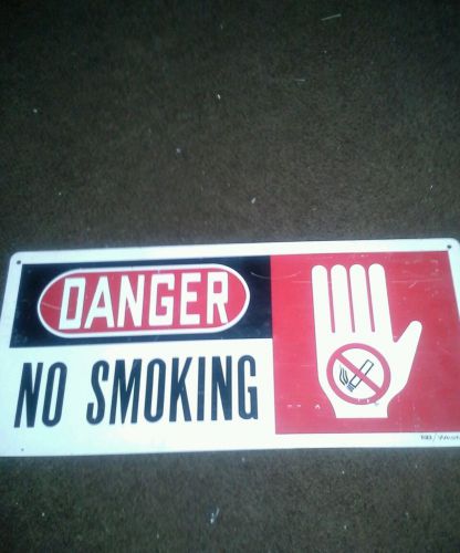 Danger no smoking t&amp;b westline safety sign for sale