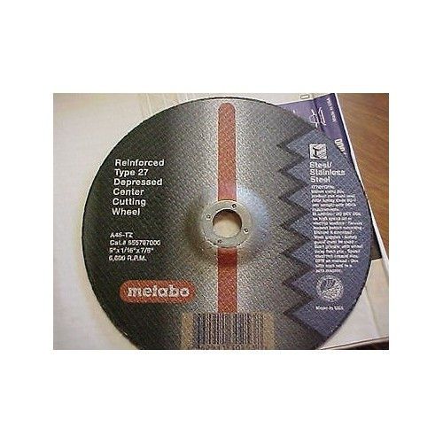 Metabo A46 T2 Type 27 9 &#034; Cutting Wheel Cut Off Wheels Stainless Steel Abrasive