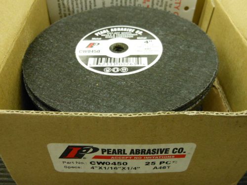 Pearl Abrasive (10pack) 4&#034; x 1/16&#034; x 1/4&#034; cutoff wheels A46T CW0450 lot 18k RPM