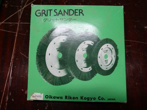 OIKAWA 6&#034; Nyalox Crimped Wheel Brush 120 Grit Course 1/2&#034; Arbor 3750 RPMs NEW