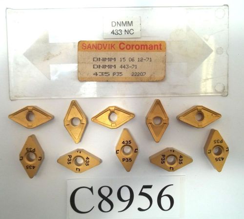 (10) new sandvik carbide inserts dnmm 443 dnmm 15 06 12-71 lot c8956 for sale