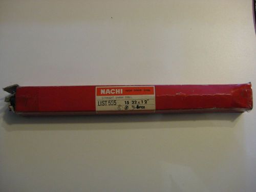 3-new nachi 15/32&#034;x12&#034; list 555 aircraft ext drill bit spring tempered shank 135 for sale