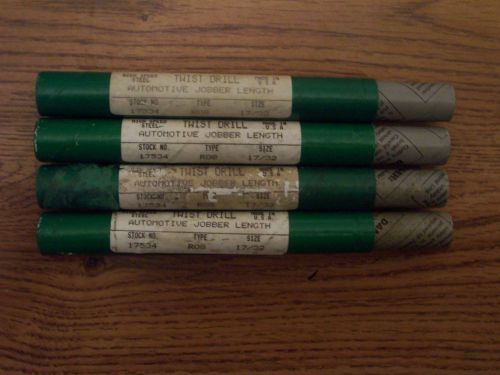 Precision twist drill lot of 4 automotive jobber length ro8 for sale