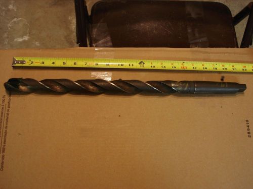 Taper Shank Drill  1 7/32  x 21 1/2&#034; overall  Cleveland Twist Drill  made in USA