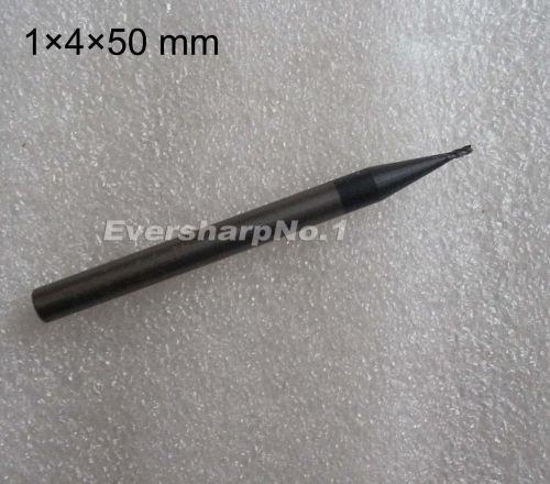 Lot 10Pcs Solid Carbide Flat EndMills 2 Flute Dia 1.0mm Shank Dia 4.0mm HRC45