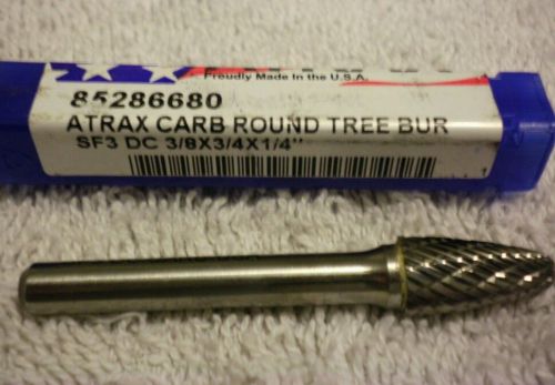 Atrax - carbide  Tree bur SF-3, 3/8&#034; x 3/4&#034; x 1/4&#034;