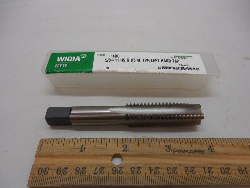 Widia 5/8&#034;-11 hs g h3 4fl tpr left hand tap new machinist toolmaker for sale