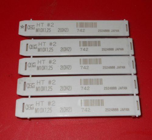Set of 5 osg tap  ht #2  m10x1.25   hand tap  2(oh2)   brand new for sale