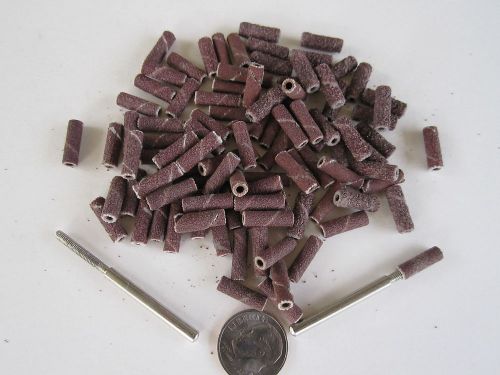 100PC Sanding Sleeves SET 1/2&#034; x 1/8&#034; Woodcarving 1/8&#034; Shank Rotary Tools Metal