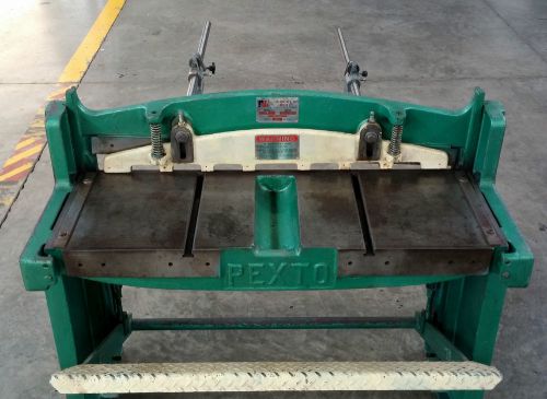 Pexto roper whitney l137 36&#034; manual stomp shear with backgauge cap. 16 gauge for sale