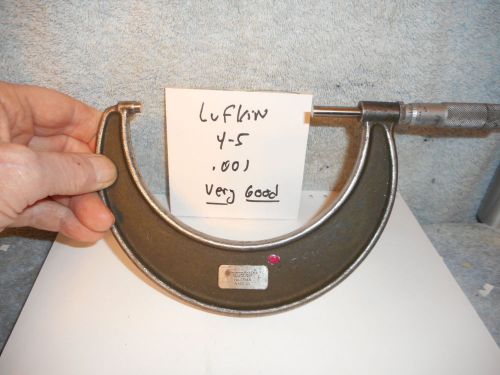 Machinists 11/27 Buy Now USA Lufkin 4-5 .001 Micrometer