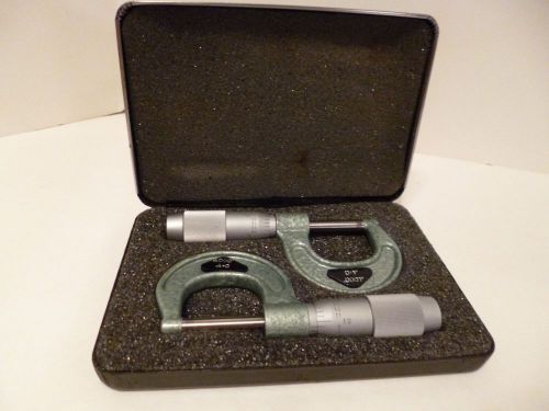 2 enco micrometers 0-1&#034; #620-11 poland original case for sale