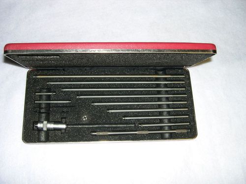L.s.  starrett #124 (2&#034;-12&#034;)  satin head inside micrometers red leather case for sale