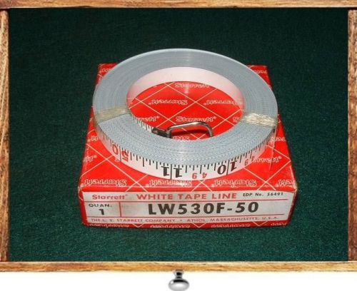 NOS MACHINIST STARRETT # LW530F-50 WHITE TAPE LINE IN BOX