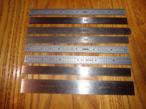 Lot of 8 Stainless 6 inch Rules