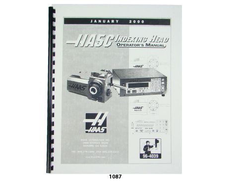 Haas Indexing Head Model HA5C Operators Manual *1087