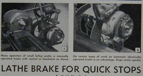 Metal lathe brake how-to build plans manual or electric for sale