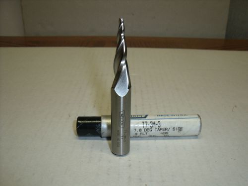 3/32&#034; 7 degree weldon taper end mill, 1-1/2&#034; x 3-1/2” x 1/2&#034; - t7-3m-3 - e50 for sale