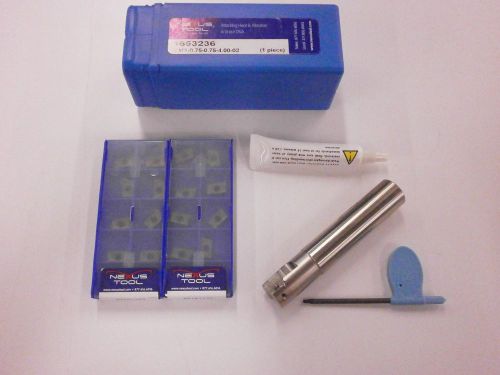 NEXUS Tool 3/4&#034; APKT 11T308 Indexable End Mill Carbide Inserts PVD 202 KIT 975SO