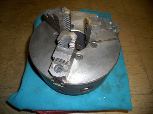 10&#034; 3 jaw chuck from tos sn-40 lathe; d1-6 mount, 2-3/4&#034; bore, adjust-tru for sale