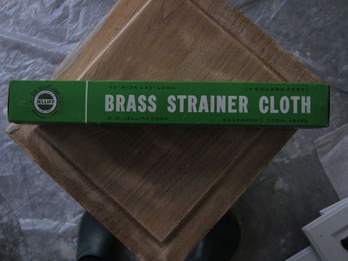 Brass Strainer Cloth, 80 MESH, 12&#034; x 60&#034;, Jelliff Brand - Un-opened