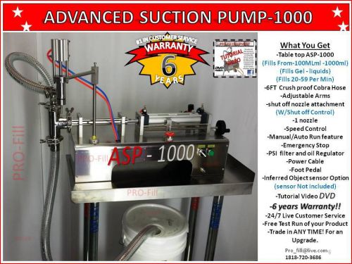Advanced suction pump-1000  piston filler / filling machine for sale