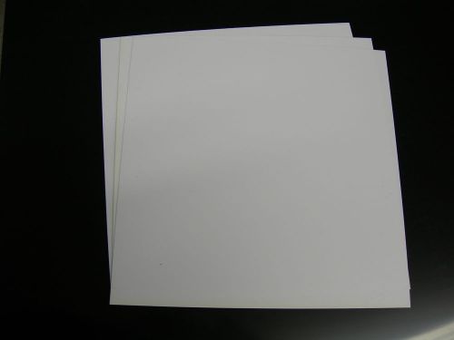 Lot of 10 white polystyrene sheets .010&#034; thick 6&#034; x 6&#034; light diffusing for sale