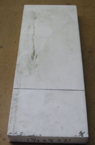 PTFE Teflon Block / Plate 1 3/4&#034; x 8&#034; x 21&#034;  Virgin White Cut Plastic 24 lbs.