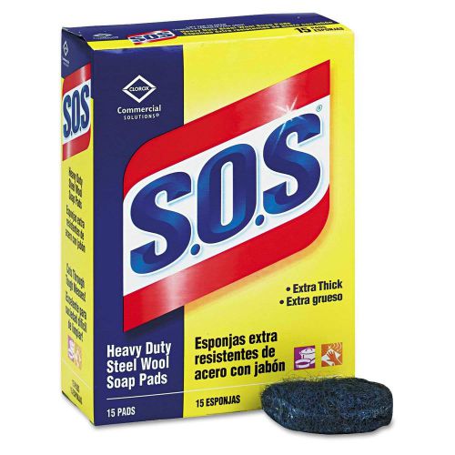 S.o.s steel wool soap scrub dish pads - 15 ct. for sale