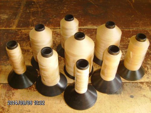 Lot of (9) cones eddington f/4 nylon thread t-90 #492 tan for sale