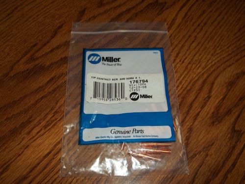 GENUINE MILLER MIG WELDING TIP, CONTACT SCR. .045 WIRE X 1. # 176794, PACK OF 10